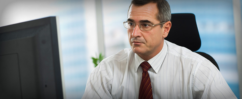 Business man working at a desk