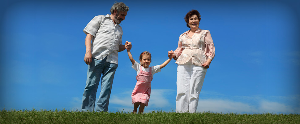 Grandparents and grandchild